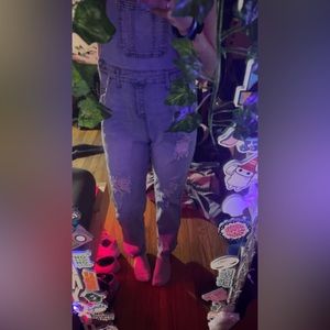 Size: small (3-5) overalls. Light blue, worn a few times, baggy,